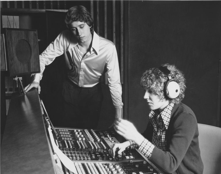 Anne and Bruce in the studio