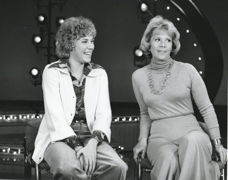 Anne and Dinah Shore on stage
