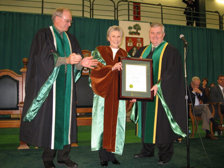 Anne receiving an honourary degree from University of Prince Edward Island