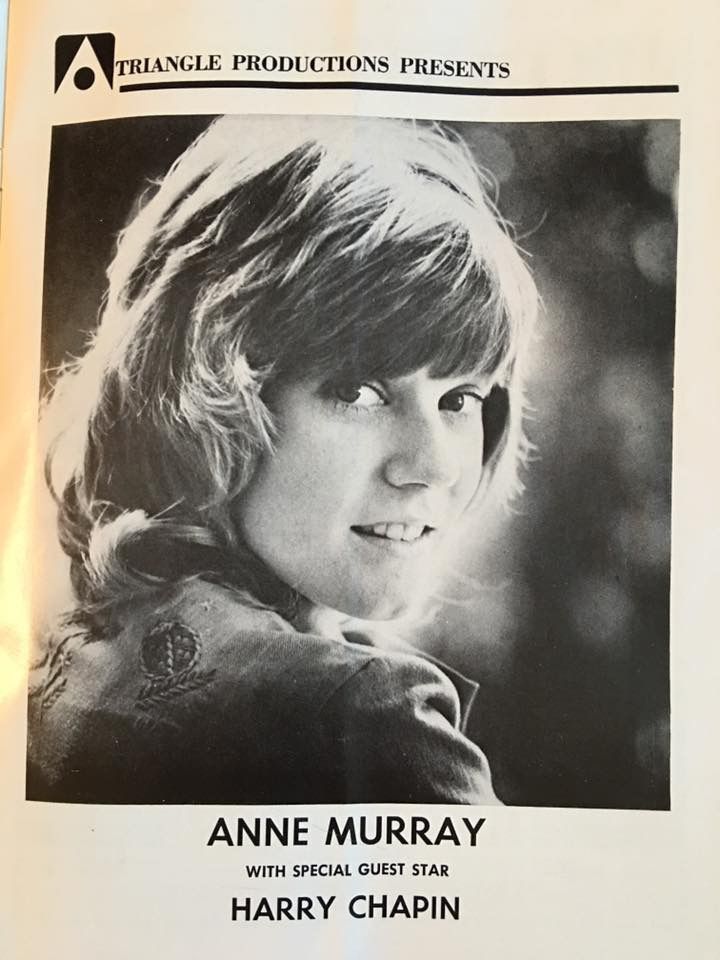 Promotional shot of Anne advertising a show with guest star Harry Chapin