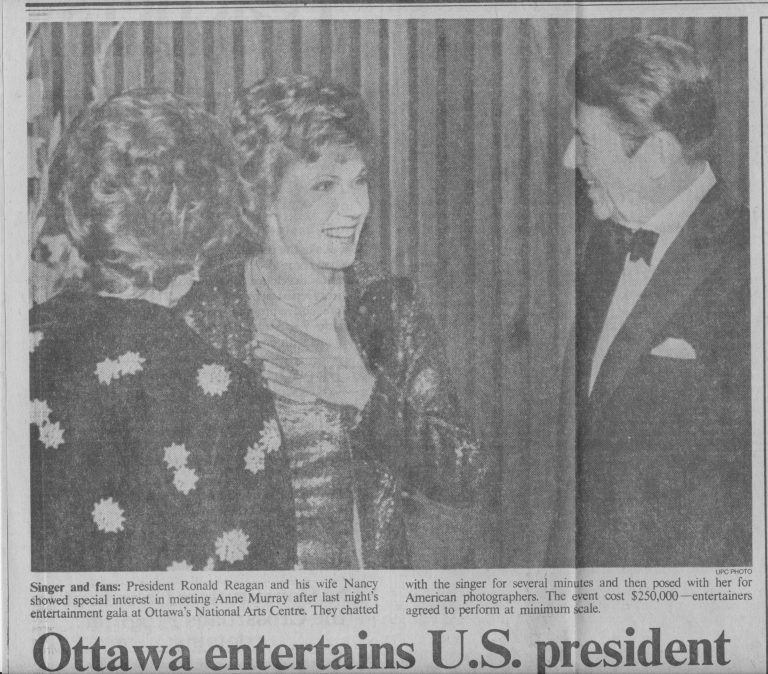 News article – “Gala Performance in honour of The President of The United States of America and Mrs. Reagan”