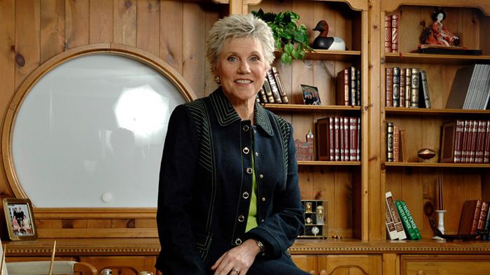 Anne in her office.